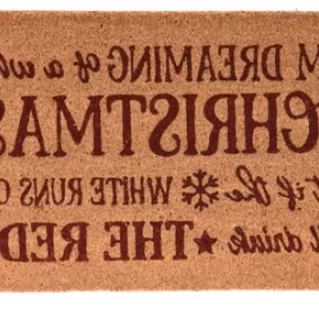 Covoras de intrare I'm dreaming, 39x59 cm, fibra de cocos, maro deschis imagine