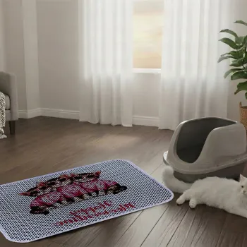 Covoras litiera pentru colectarea granulelor de nisip, Paws & Whiskers, Cat Litter Mat 1, Multicolor imagine