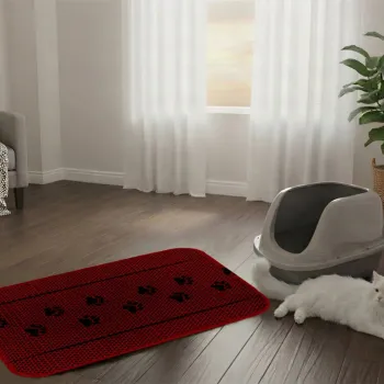 Covoras litiera pentru colectarea granulelor de nisip, Paws & Whiskers, Cat Litter Mat 14, Multicolor imagine