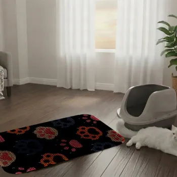 Covoras litiera pentru colectarea granulelor de nisip, Paws & Whiskers, Cat Litter Mat 16, Multicolor imagine