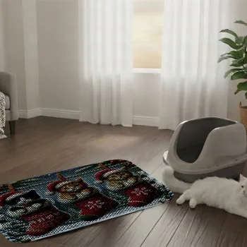 Covoras litiera pentru colectarea granulelor de nisip, Paws & Whiskers, Cat Litter Mat 18, Multicolor imagine