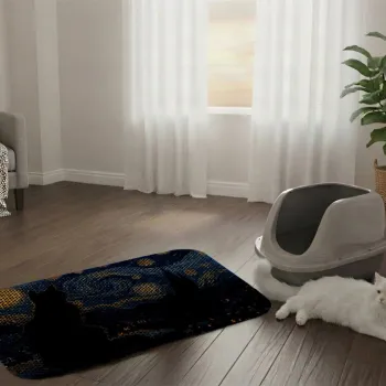 Covoras litiera pentru colectarea granulelor de nisip, Paws & Whiskers, Cat Litter Mat 21, Multicolor imagine