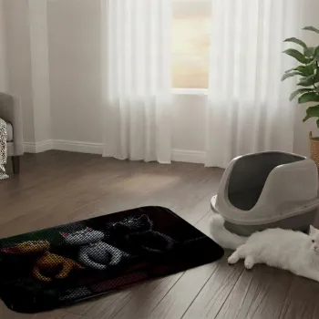 Covoras litiera pentru colectarea granulelor de nisip, Paws & Whiskers, Cat Litter Mat 25, Multicolor imagine