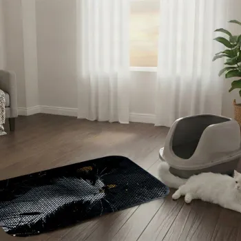 Covoras litiera pentru colectarea granulelor de nisip, Paws & Whiskers, Cat Litter Mat 28, Multicolor imagine