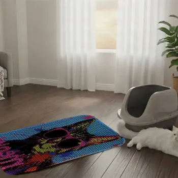 Covoras litiera pentru colectarea granulelor de nisip, Paws & Whiskers, Cat Litter Mat 30, Multicolor imagine