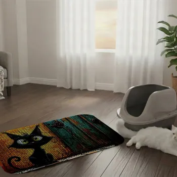 Covoras litiera pentru colectarea granulelor de nisip, Paws & Whiskers, Cat Litter Mat 34, Multicolor imagine