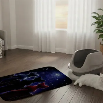 Covoras litiera pentru colectarea granulelor de nisip, Paws & Whiskers, Cat Litter Mat 50, Multicolor imagine