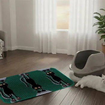 Covoras litiera pentru colectarea granulelor de nisip, Paws & Whiskers, Cat Litter Mat 57, Multicolor imagine