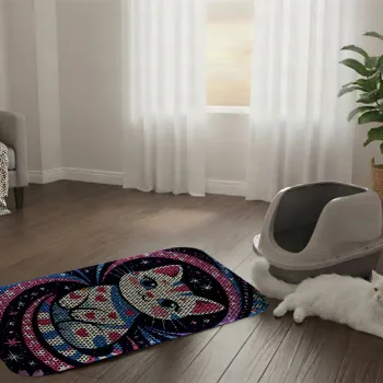 Covoras litiera pentru colectarea granulelor de nisip, Paws & Whiskers, Cat Litter Mat 62, Multicolor imagine