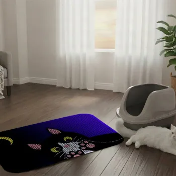 Covoras litiera pentru colectarea granulelor de nisip, Paws & Whiskers, Cat Litter Mat 65, Multicolor imagine