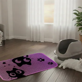 Covoras litiera pentru colectarea granulelor de nisip, Paws & Whiskers, Cat Litter Mat 7, Multicolor imagine