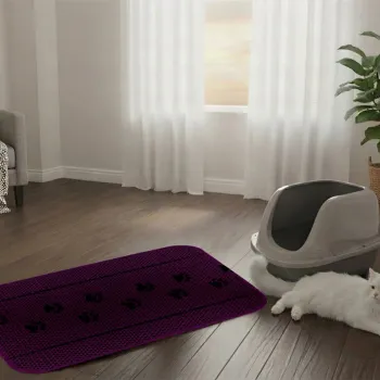 Covoras litiera pentru colectarea granulelor de nisip, Paws & Whiskers, Cat Litter Mat 70, Multicolor imagine