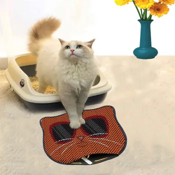 Covoras litiera pentru colectarea granulelor de nisip, Paws & Whiskers, Kdkafa0234, 50% PVC/50% poliester, Multicolor imagine