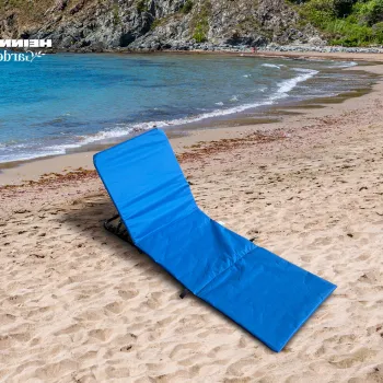 Covoras pliabil pentru plaja Heinner, 141x45x51 cm, otel/textil, albastru imagine