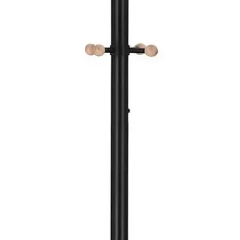 Cuier cu 12 agatatori Vasagle, 49x176 cm, otel cu invelis rezistent la rugina, negru imagine