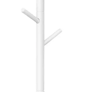 Cuier cu 8 agatatori Vasagle, 47x47x175 cm, lemn masiv, alb imagine