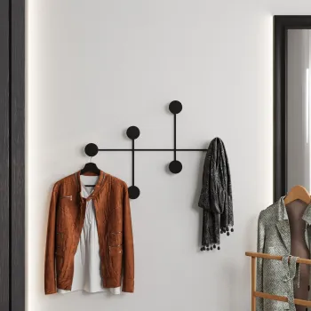 Cuier de perete, Dama, Grosime: 10 mm, Negru imagine