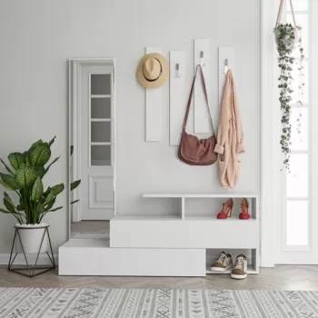 Cuier de perete, Decortie, Ramda, Alb imagine