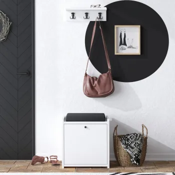 Cuier de perete, Elegance, Tinky, 40x45x35 cm, PAL, Alb imagine