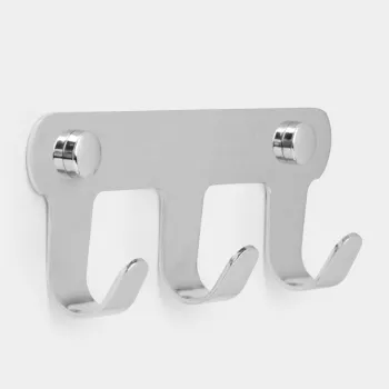 Cuier de perete, Hanah Home, Smart 3, 16.5x6x3 cm, OTEL INOXIDABIL, Crom imagine
