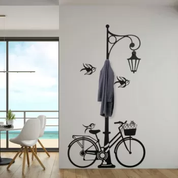 Cuier de perete, Hayat WSH-022, Metal, Dimensiune: 117 x 4 x 211 cm, Negru imagine
