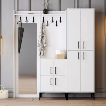 Cuier de perete, Hommy Craft, Berlin ABC, 180x200x35 cm, Alb imagine