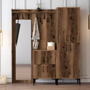 Cuier de perete, Hommy Craft, Berlin ABC, 180x200x35 cm, Nuc imagine