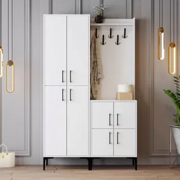 Cuier de perete, Hommy Craft, Berlin BA, 120x200x35 cm, Alb imagine