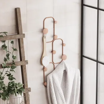 Cuier de perete, Lizzard-C, Dimensiuni: 28 x 5 cm Inaltime: 70 cm, Cupru imagine