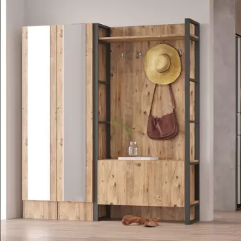 Cuier de perete, Locelso, ML17, 90x180x34 cm, Pinul Atlantic imagine