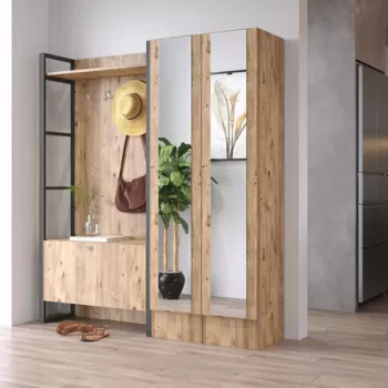 Cuier de perete, Locelso, ML18, 90x180x34 cm, Pinul Atlantic imagine