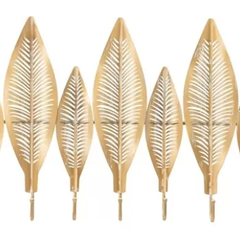Cuier de perete Long Leaf, Mauro Ferretti, 65x42.5 cm, fier, auriu imagine