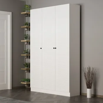 Cuier de perete, Minerva, Noah, 135x210x35 cm, PAL, Alb imagine