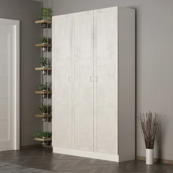 Cuier de perete, Minerva, Noah, 135x210x35 cm, PAL, Alb imagine