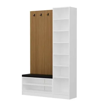 Cuier de perete, Minerva, Noah, 135x210x35 cm, PAL, Alb imagine