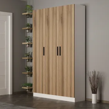 Cuier de perete, Minerva, Noah, 135x210x35 cm, PAL, Maro imagine