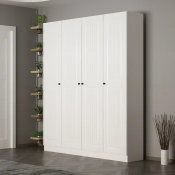 Cuier de perete, Minerva, Noah, 180x210x35 cm, PAL, Alb imagine