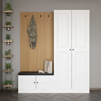 Cuier de perete, Minerva, Noah, 180x210x35 cm, PAL, Alb imagine