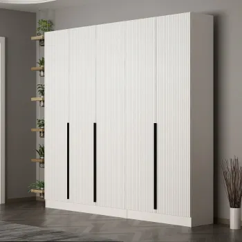 Cuier de perete, Minerva, Noah, 225x210x35 cm, PAL, Alb imagine