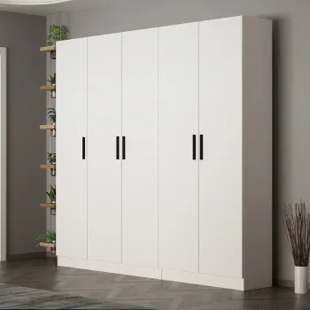 Cuier de perete, Minerva, Noah, 225x210x35 cm, PAL, Alb imagine