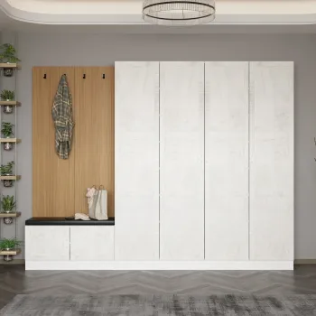 Cuier de perete, Minerva, Noah, 270x210x35 cm, PAL, Alb imagine