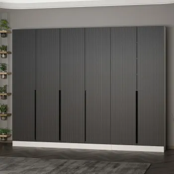 Cuier de perete, Minerva, Noah, 270x210x35 cm, PAL, Antracit imagine