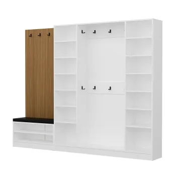 Cuier de perete, Minerva, Noah, 270x210x35 cm, PAL, Antracit imagine