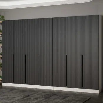 Cuier de perete, Minerva, Noah, 315x210x35 cm, PAL, Antracit imagine