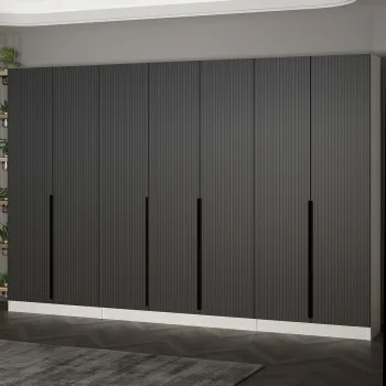 Cuier de perete, Minerva, Noah, 315x210x35 cm, PAL, Antracit imagine