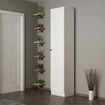 Cuier de perete, Minerva, Noah, 45x210x35 cm, PAL, Alb imagine