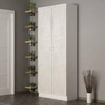 Cuier de perete, Minerva, Noah, 90x210x35 cm, PAL, Alb imagine