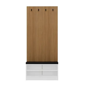 Cuier de perete, Minerva, Noah, 90x210x35 cm, PAL, Alb imagine