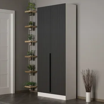 Cuier de perete, Minerva, Noah, 90x210x35 cm, PAL, Antracit imagine