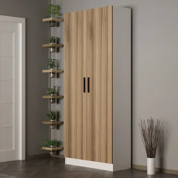 Cuier de perete, Minerva, Noah, 90x210x35 cm, PAL, Maro imagine